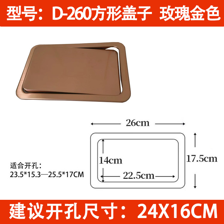 Encimera empotrada cubierta basculante basura puede Flip cubierta de acero inoxidable cubierta basculante cocina lavabo herramientas cubierta oculta