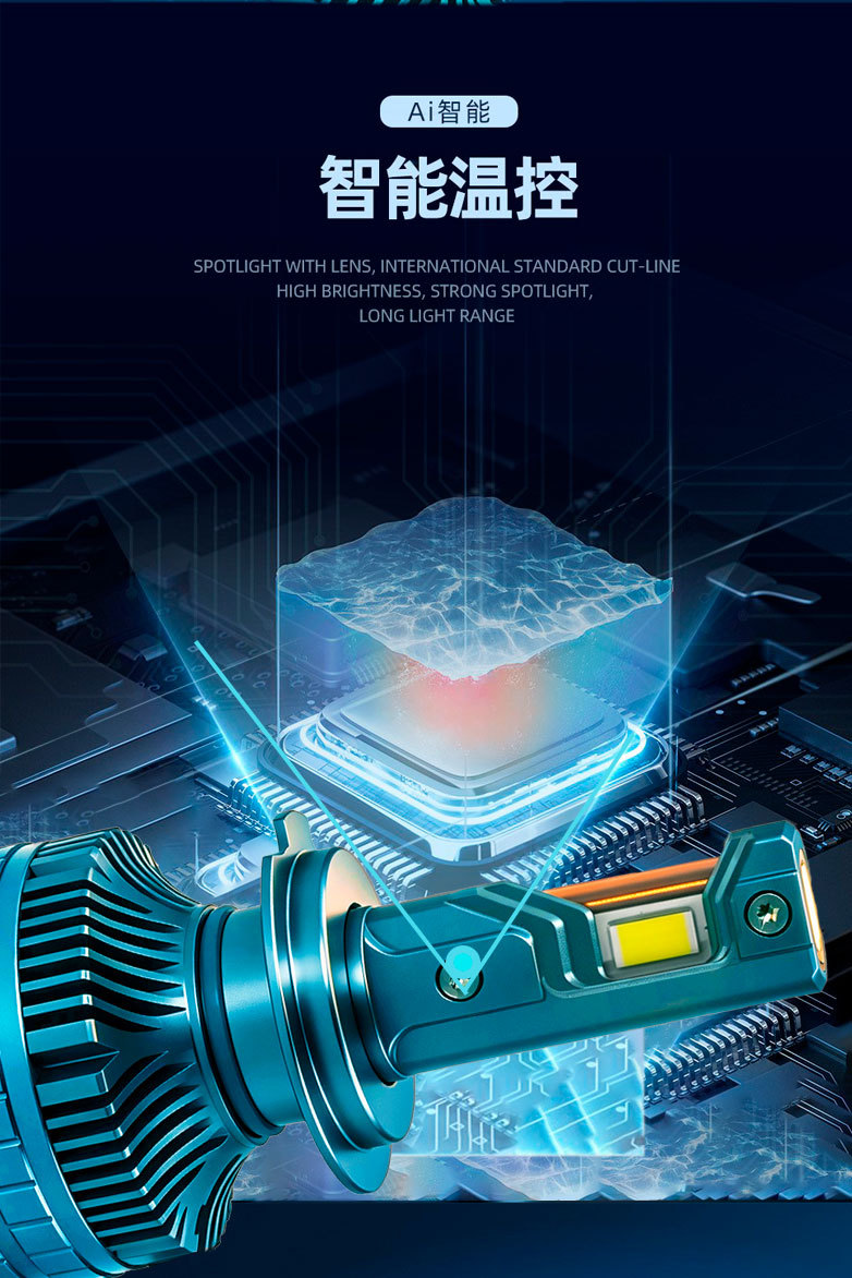 Cross-Border Three Copper Tube High Power 240W Car Led Headlight H1H7H4H11 9005 90069012 Car Bulb
