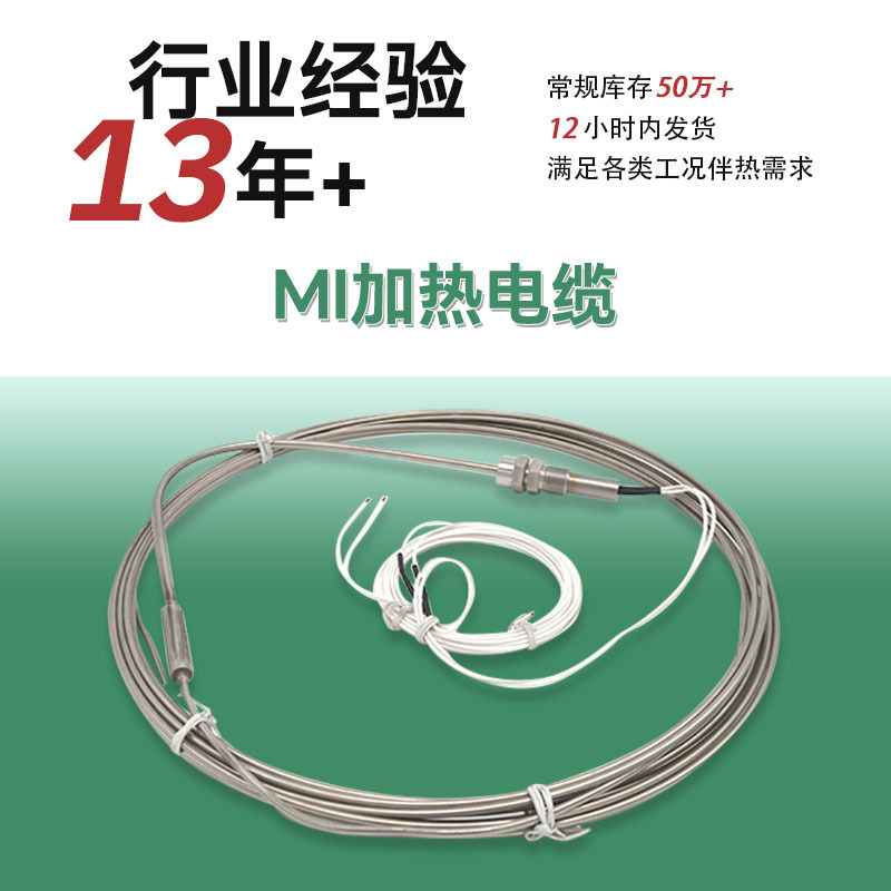 Armored tropical heating cable with high temperature and corrosion resistance for chemical facilitie