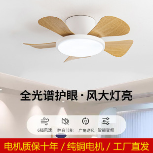2025 New Children's Room Ceiling Fan Lamp Bedroom Restaurant Casual Ceiling Fan Lamp Home Dimming Silent Fan Lamp