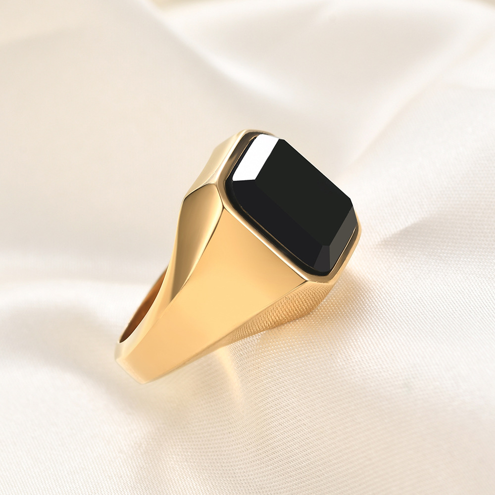 Holiday, Daily Occasion Wholesale Jewelry Retro Geometric Titanium Steel Rings