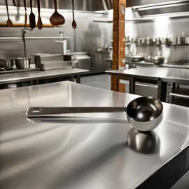 高品质不锈钢t勺子调羹耐用且易于清洁挖馅勺