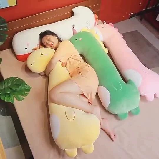 Мягкая подушка-игрушка в виде мультяшного животного для девочек, подушка для ног, милый динозавр, жираф, оптом