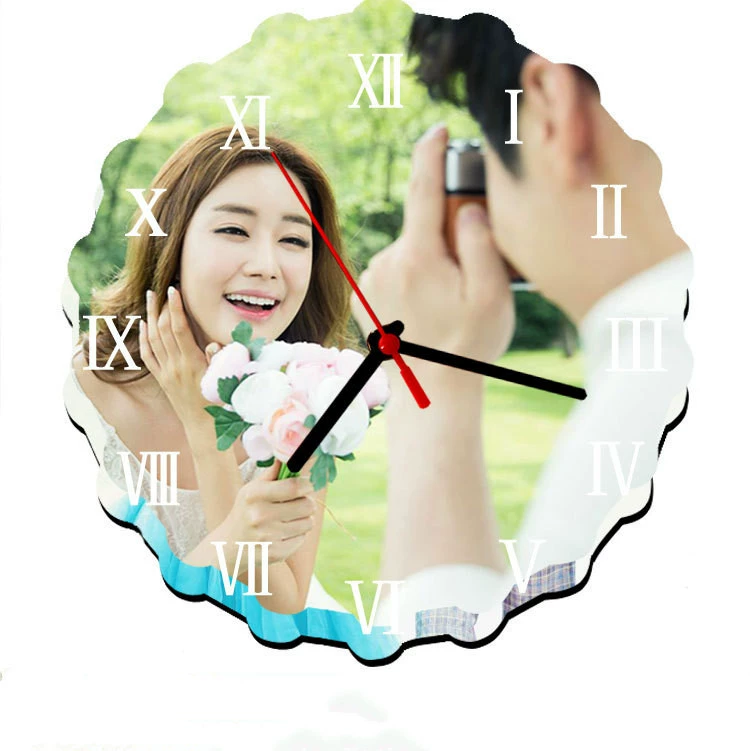 МДФ Термотрансферные пустые расходные материалы оптом Термотрансферные пустые настенные часы сублимационный стол подвесной стол для гостиной индивидуальные часы