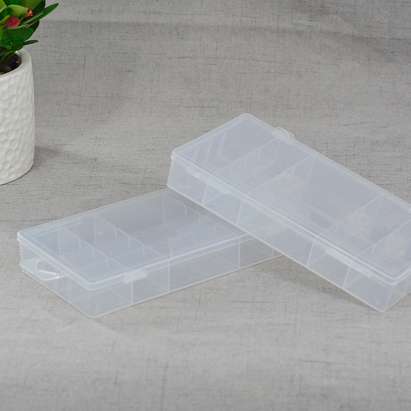 70g三角孔抽一格5格透明五金工具盒小物件整理分类收纳盒