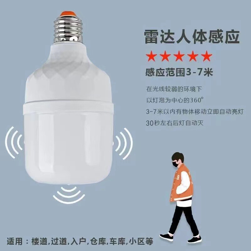 LED音声制御、音と光の制御、人体レーダー感知電球、赤外線家庭用スマート廊下電球|undefined