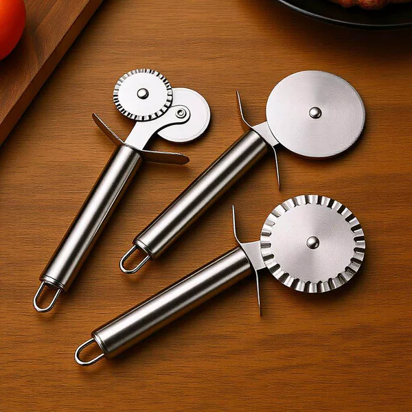 Manufacturer Wholesale Stainless Steel Single-Wheel Pizza Cutter, Pizza Wheel Knife, Cake Knife, Creative Kitchen Baking Tools
