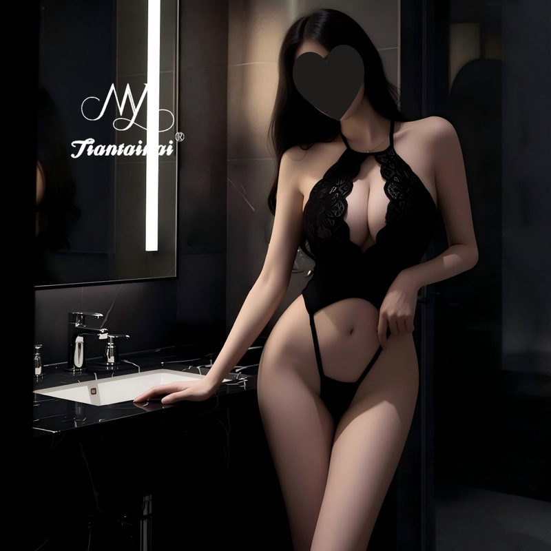 Sexy Lingerie, Pure Lust, Sexy One-Piece Lace Temptation Pajamas, Passionate No-Take-Off Uniform Set, Women's Sexy Clothes