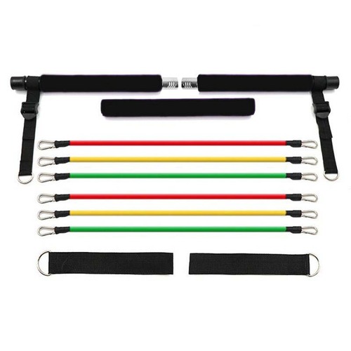 Pilates stick fitness stick yoga sports fitness equipment household multi-functional elastic rope tension rope stretch belt