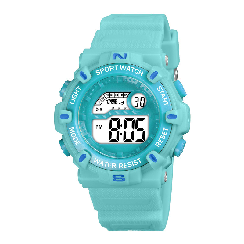 Sencillo Escuela Primaria niños y niñas deportes reloj electrónico multifunción de sincronización luminosa reloj electrónico de fábrica al por mayor