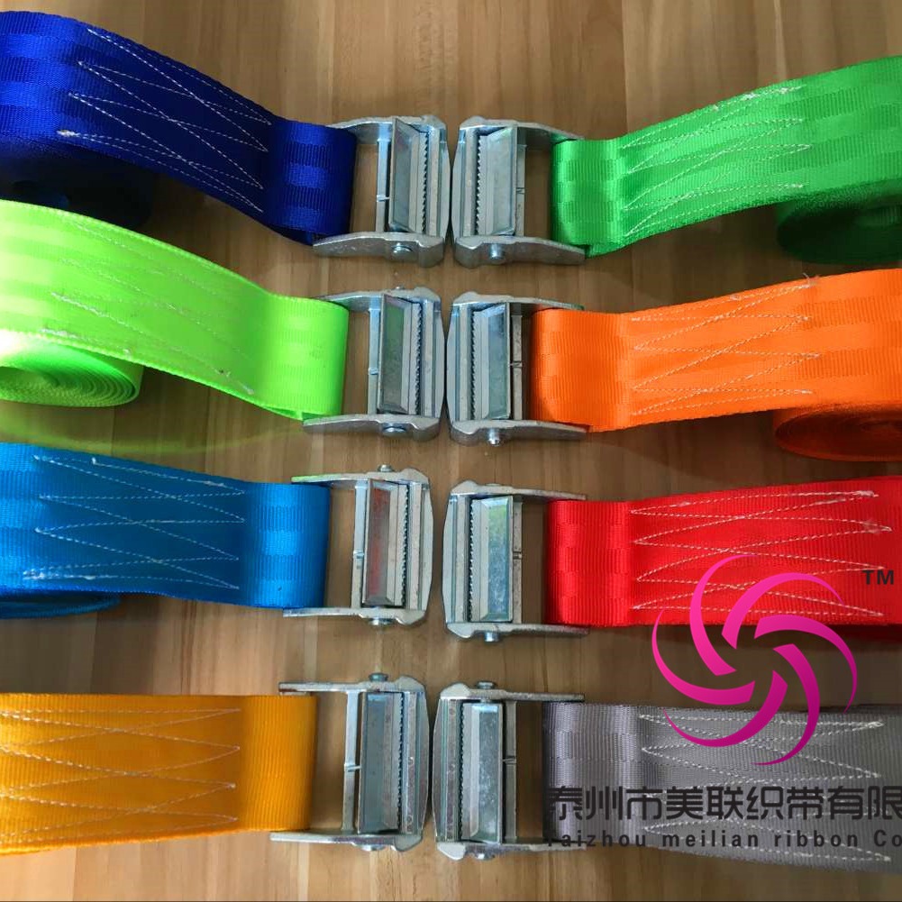 美联织带 供应货物捆绑带 2.5CM锌扣拉紧器 紧固带 收紧带