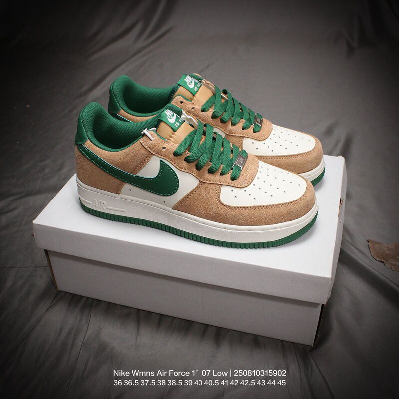 Pure Original Air Force Sneakers Light Beige Women's Casual Shoes Af1 Thick Sole Heightening Couple Trendy Shoes Comfortable Sports Sneakers