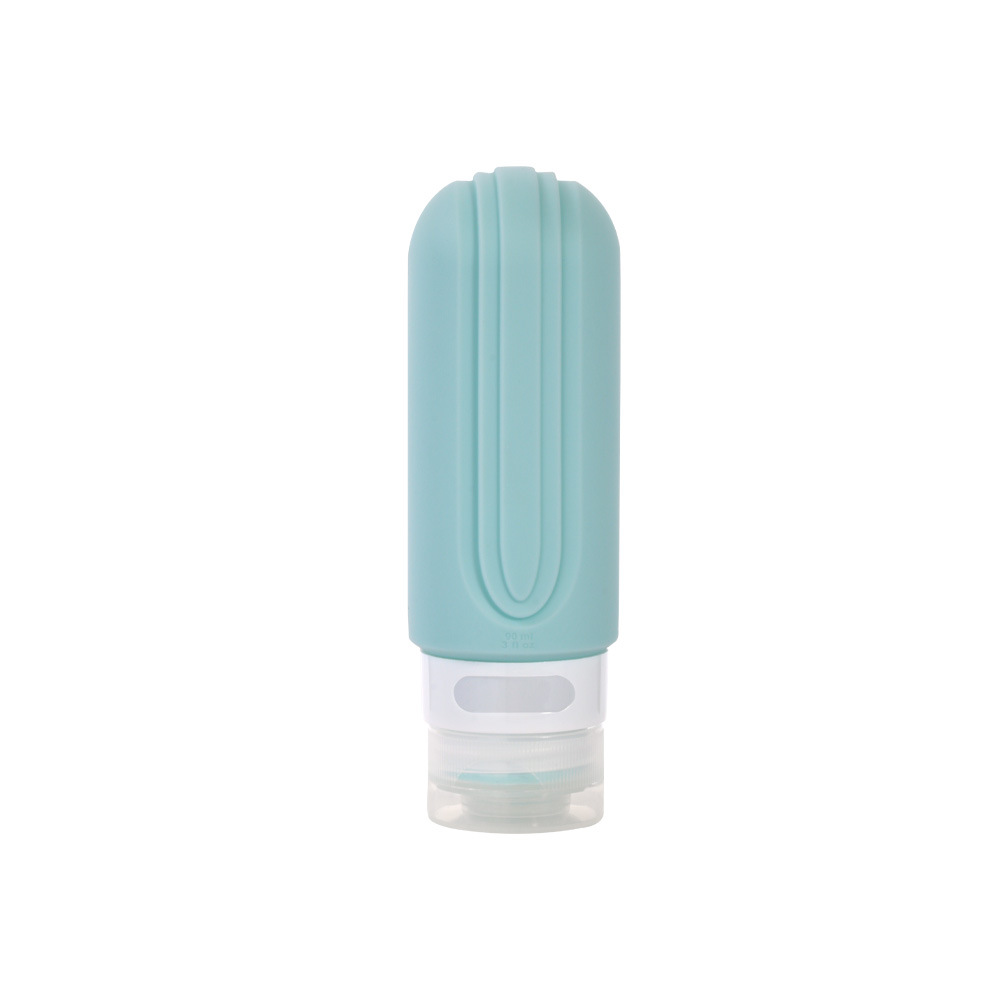 90ml; Azul-flecha botella; silicona ecológica