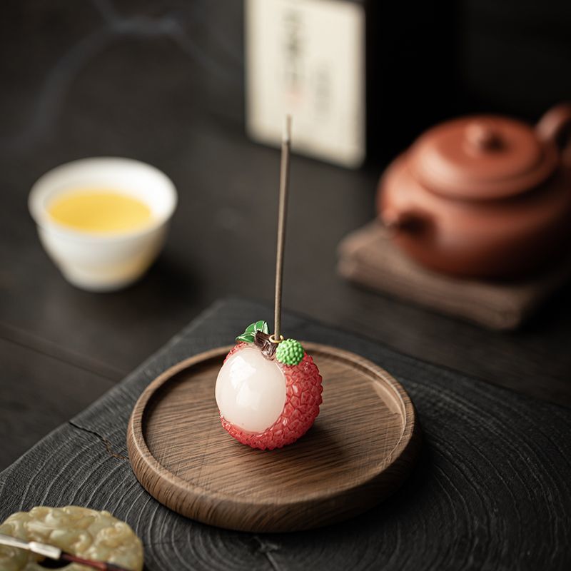 Lychee Incense Burner Ornaments Household Indoor Chinese Incense Burner Zen Tea Table Desktop Aromatherapy Stove Ornaments