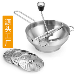 ラインハンドルジャムミルステンレス鋼手動野菜ミキサージャムミルマッシャーポテトピューレミル手動野菜ミキサー