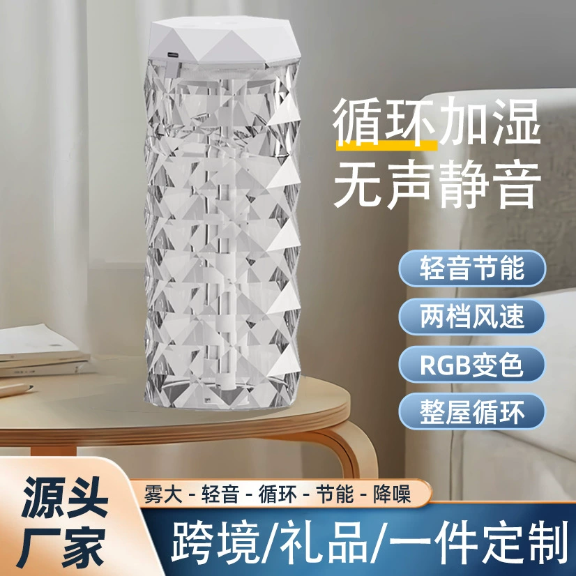 Humidifier, capacious creative spray for office, lights, air cleaner