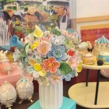 景德镇陶瓷花情人节桌面摆件毕业纪念礼物手工生日礼物新礼物diy