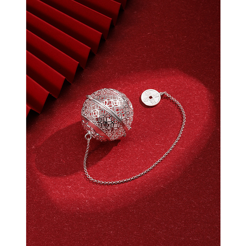 Bola de té plata esterlina 999 plata pura Filtro de té fabricante de té red plata colador de té juego de té accesorios Bola de té de plata