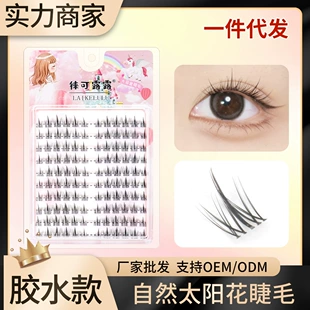 Transparent Stalk False Eyelashes, 10-Row Trays, Multi-Style Volume Clusters