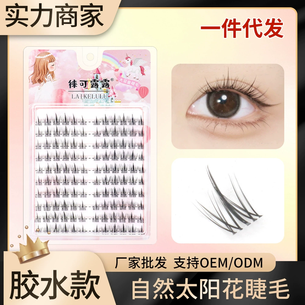 Transparent Stalk False Eyelashes, 10-Row Trays, Multi-Style Volume Clusters