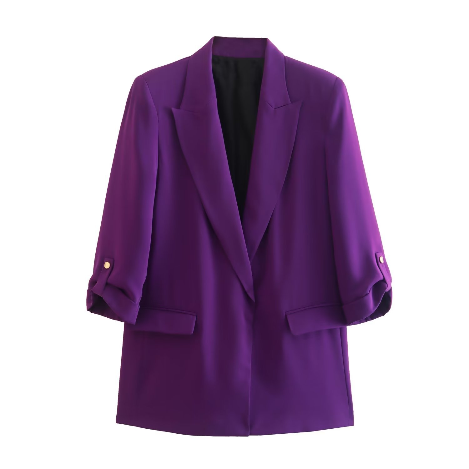 Femmes Blazer Manche Longue Blazers Entreprise Zèbre Couleur Unie display picture 3