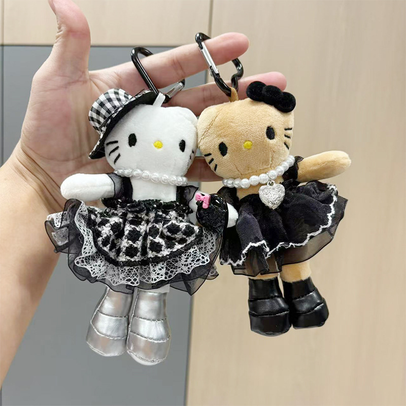 亚马逊长腿kitty毛绒玩偶挂件KT娃娃公仔挂饰情侣背包钥匙扣配饰|undefined