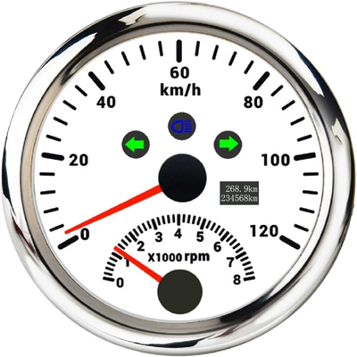 İkisi-Birində Metr 85mm Taxometr GPS Sürət Sayğacı Yürüş Sol Sağ Dönmə Siqnalı Uzaq İşıq