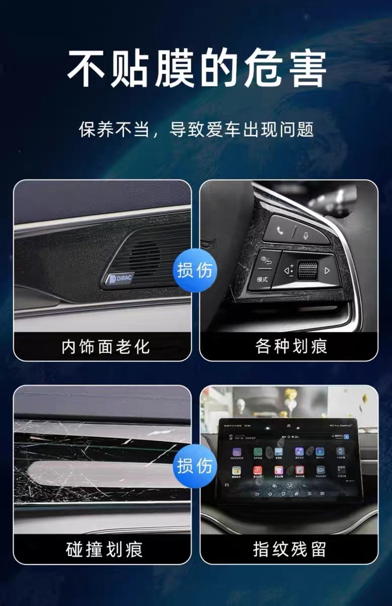 Suitable for 24-25 Bmw 5 Series 530Li Interior Protective Film Navigation Screen Film Central Control Film Interior Supplies