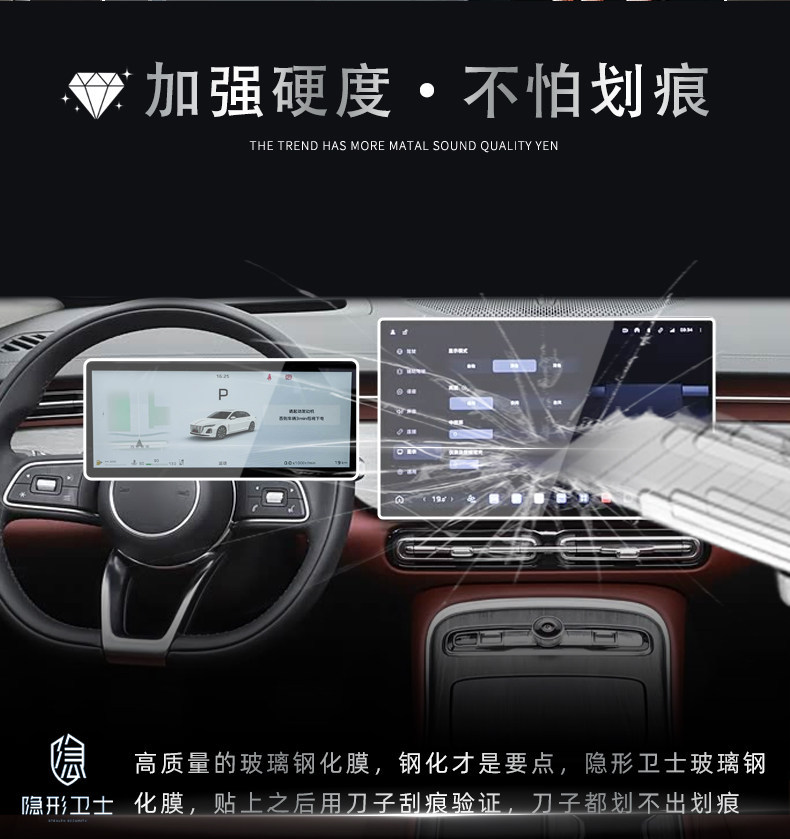 Suitable for 26 Models of Hongqi H5 Central Control Navigation Instrument Interior Display Screen Protective Tempered Film Car Interior Accessories