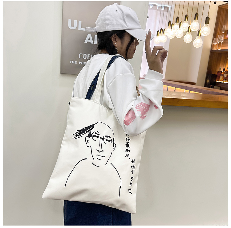 Women's Large Canvas Cartoon Classic Style Zipper Canvas Bag display picture 33