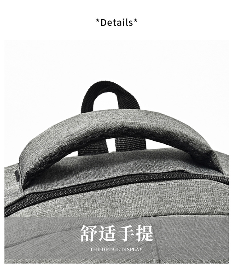 Cross-border Solid Color Business Backpack New Large Capacity Student School Bag Fashion Minimalist Outdoor Travel Casual Shoulder Backpack