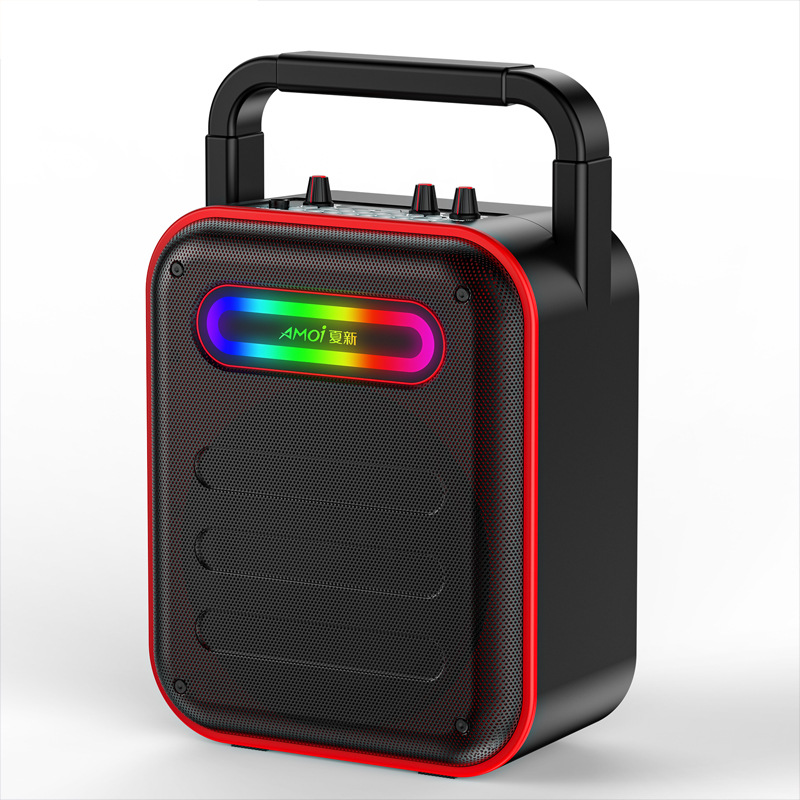 Huabao ポータブル Bluetooth スピーカー ハイパワー スクエア ダンス スピーカー ワイヤレス マイク Bluetooth カラオケ スピーカー 屋外再生