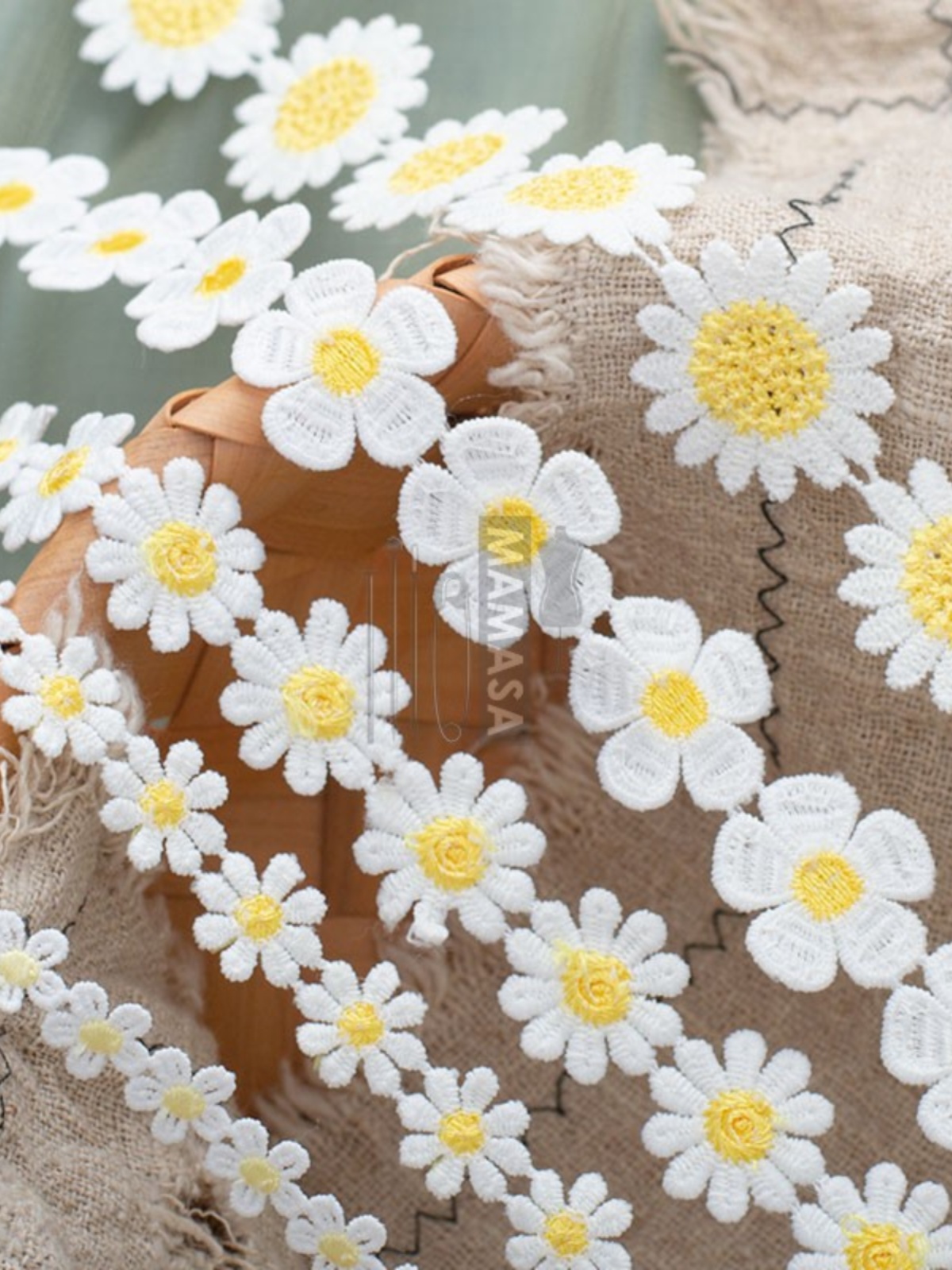 牛奶丝水溶刺绣向日葵小花朵 可独个剪开小黄花布贴手工辅料