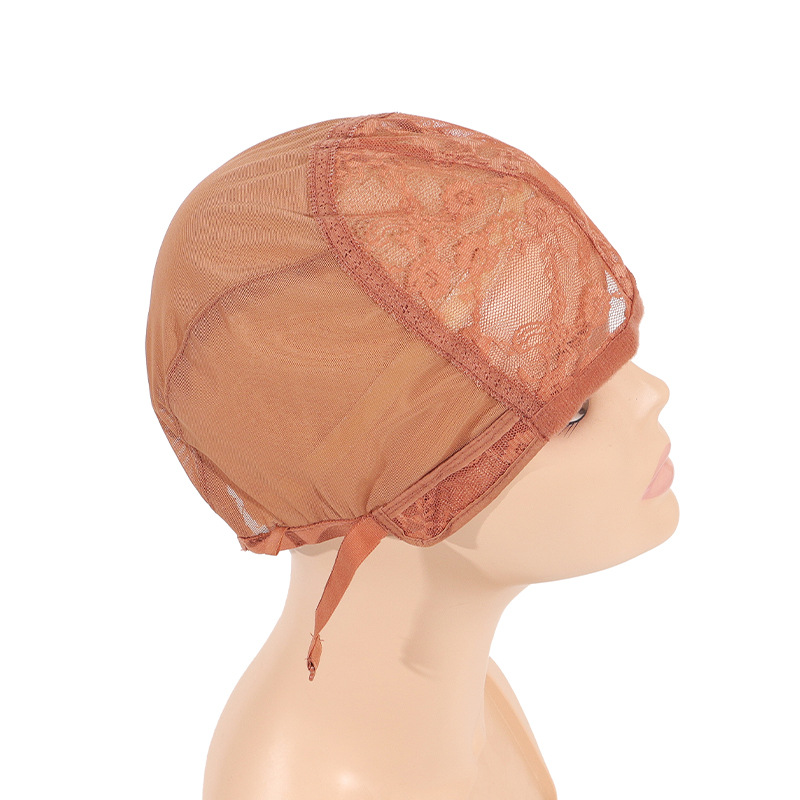 Peluca tapa de malla mecanismo completo cubierta de la cabeza transpirable cómodo elástico tapa accesorios de cuero accesorios de encaje neto de pelo de papel adhesivo fondo de malla