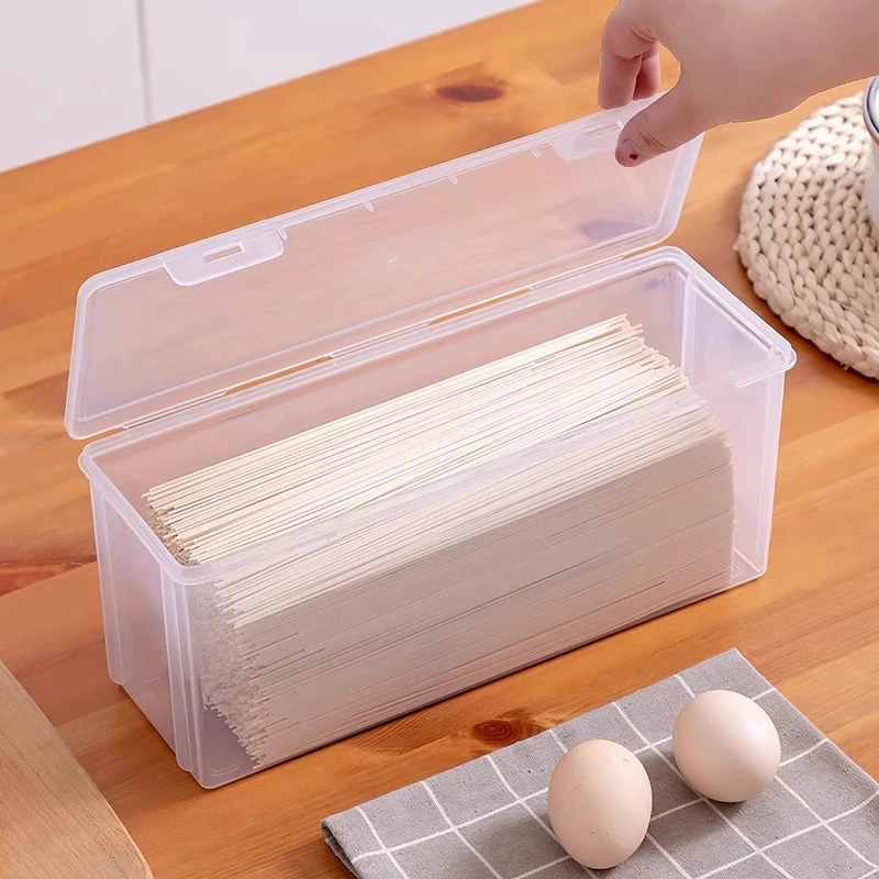 Коробка для хранения лапши, прямоугольная пластиковая коробка для холодильника, кухонная герметичная коробка для пищевых продуктов, коробка для хранения продуктов с крышкой, коробка для многозерновой лапши