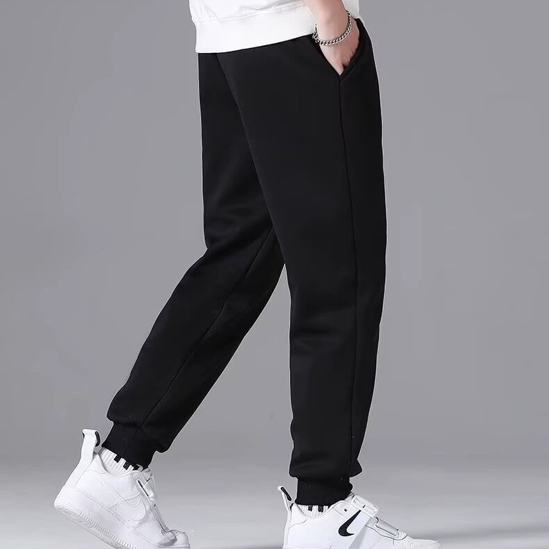 2025 новый ягненок хлопчатобумажный бархатный брюки мужской зимний досуг корсеты для мальчиков толстые брюки спортивные брюки мужские