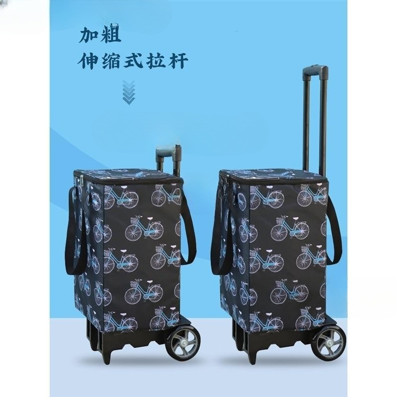 买菜小拉车家用快递小推车拉货拖车折叠便携拉杆车超市购物手拉车