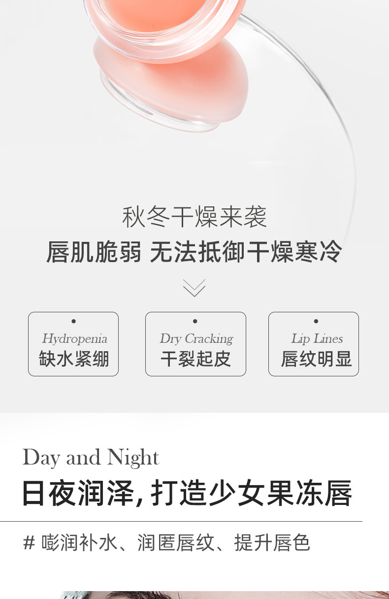 NOVO Soft and Deep Lip Mask hydrates, moisturizes, nourishes, prevents dryness and cracking, and reduces lip lines. A new lip balm for lip care Specification drawing