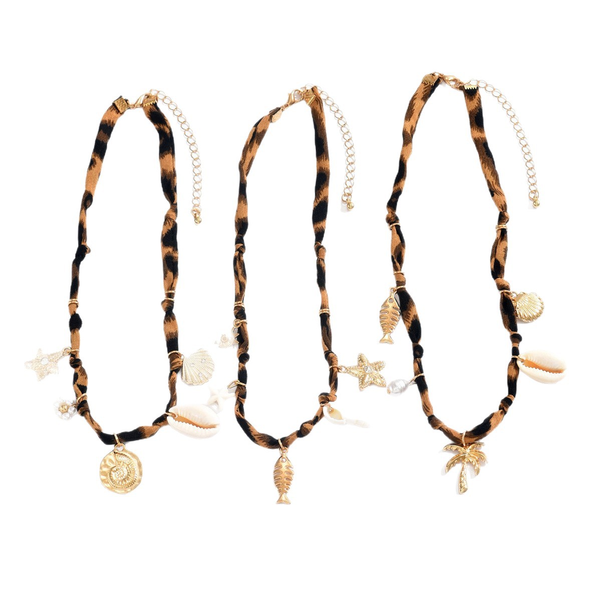 Leopard Print Starfish Shell Hot Selling Fashion New Beautiful Summer Choker Personality Niche Hip-Hop_voghion.com
