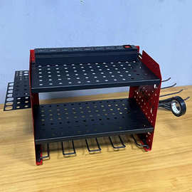 铁艺手电钻支架壁挂式电动工具架带电源收纳架车库工具储物置物架