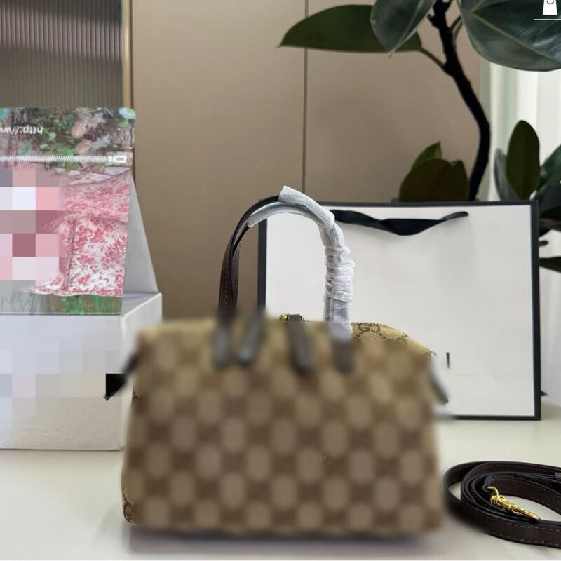 Gucci Lunchbox Mini Tote Women's New Style Handbag Women's Handbag Portable Luxury Retro Crossbody Bag