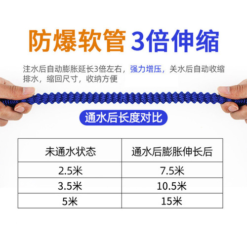 Car High-Pressure Wash Gun Household Telescopic Hose Soft Hose Foam Garden Watering Gun Tool Wholesale
