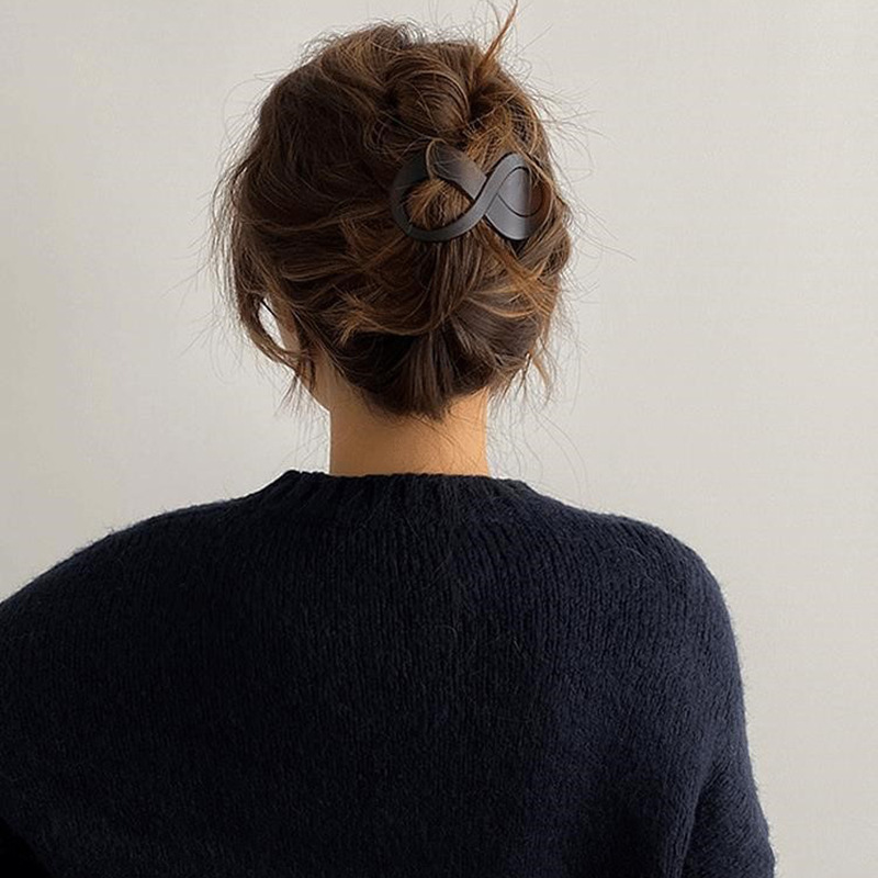 Retro hårklämma åtta-formad elegant håraccessoar i akryl_voghion.com