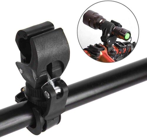 Universal flashlight bracket, bicycle 360-degree rotating lamp clip, high-strength bracket, convenient installation bracket