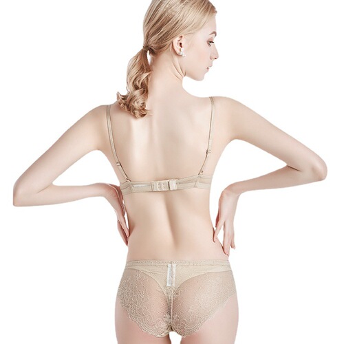 Red French sexy lace bra set comfortable thin eyelash women's underwear set wholesale set