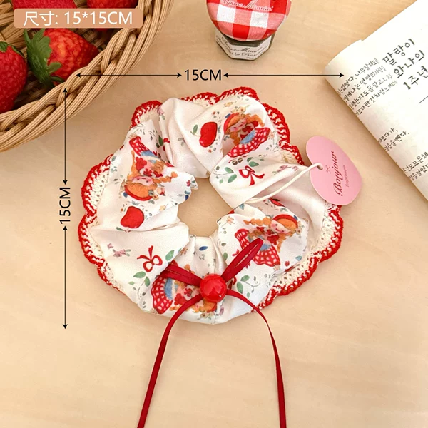 3# Large-Apple Girl Lace Hair Tie