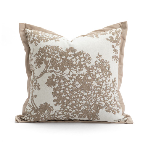 French light luxury retro khaki sofa pillow high-end living room cushion B&B villa bedroom bedside soft bag