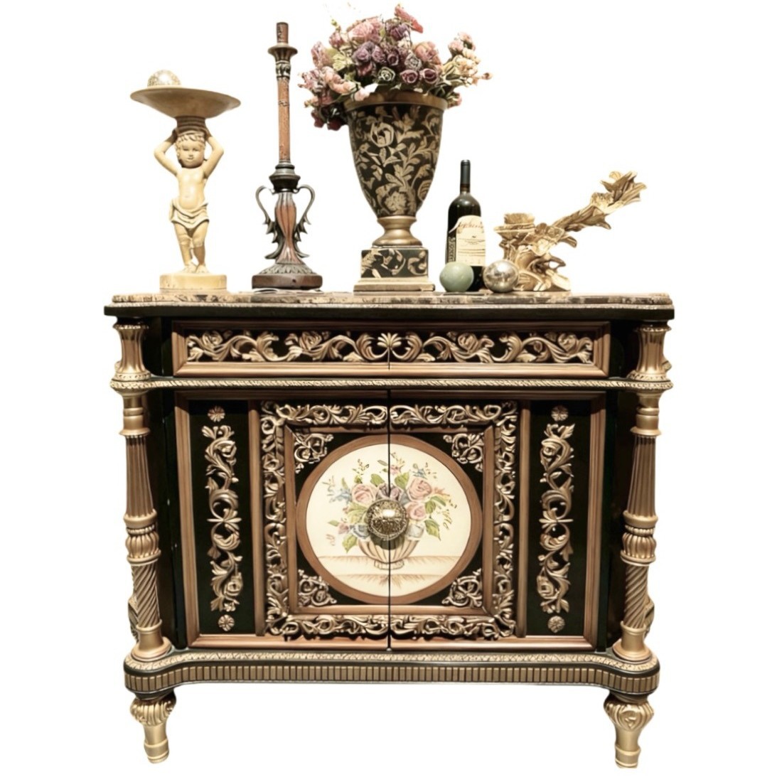 Alexander Neoclassical English Furniture Windsor Castle Series Corridor Cabinet Porch Cabinet Storage Cabinet Furniture