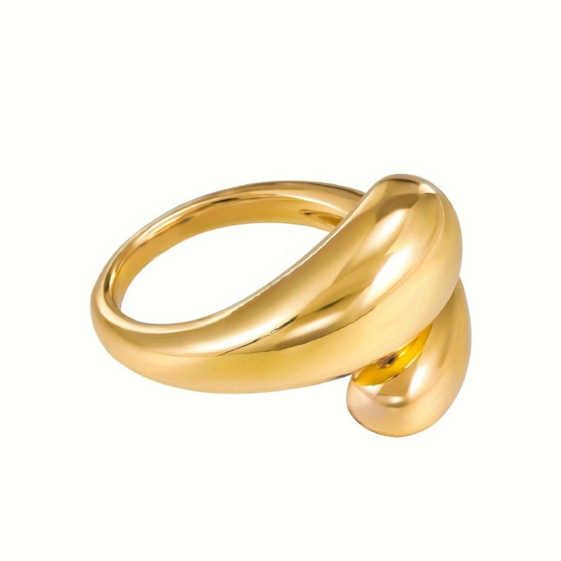 Fresh glossy minimalistic creative one size ring, simple and elegant design, Korean style