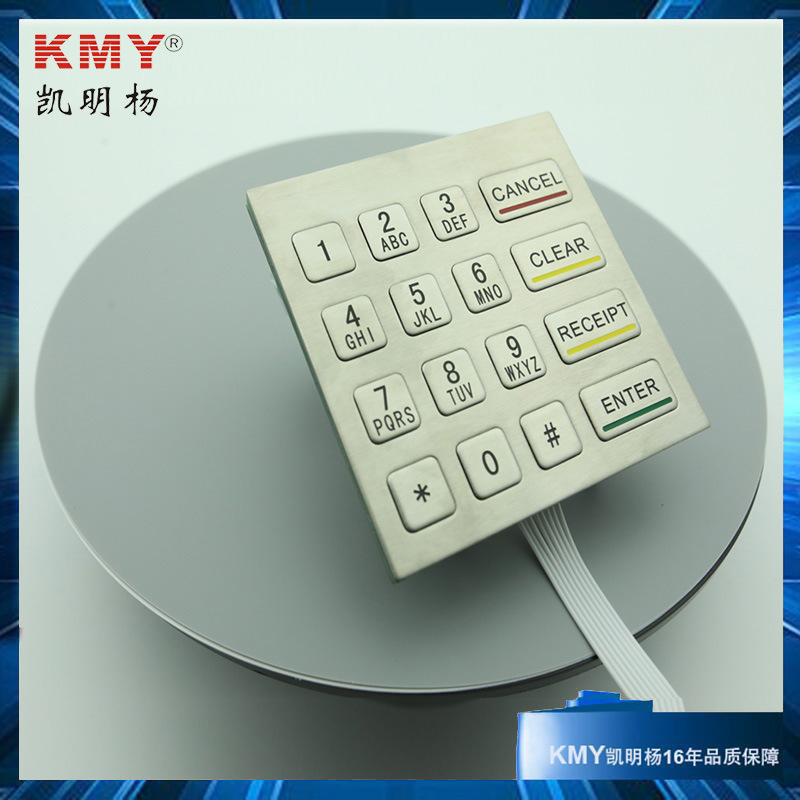 自助终端金属键盘面板16按键数字键盘波兰语法语德语键盘